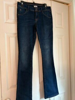 Hudson Beth Baby Boot Jeans Dark Wash Flap Pocket Bootcut Denim Size 29
